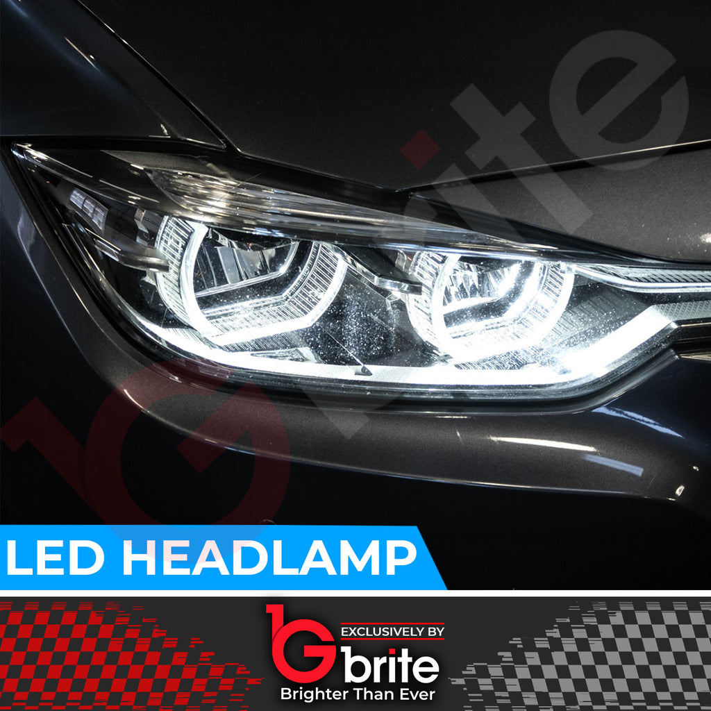 BMW F30 3 Series LCI Style Headlamps with LED DRL Indicator Upgrade 2012-15