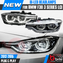 Load image into Gallery viewer, BMW F30 3 Series LCI Style Headlamps with LED DRL Indicator Upgrade 2012-15