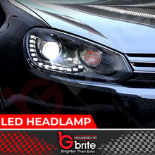 Load image into Gallery viewer, VW GOLF MK6 BI LED BLACK EDITION HEADLAMPS GTD R20 GTI WITH LED DRL LIGHTS