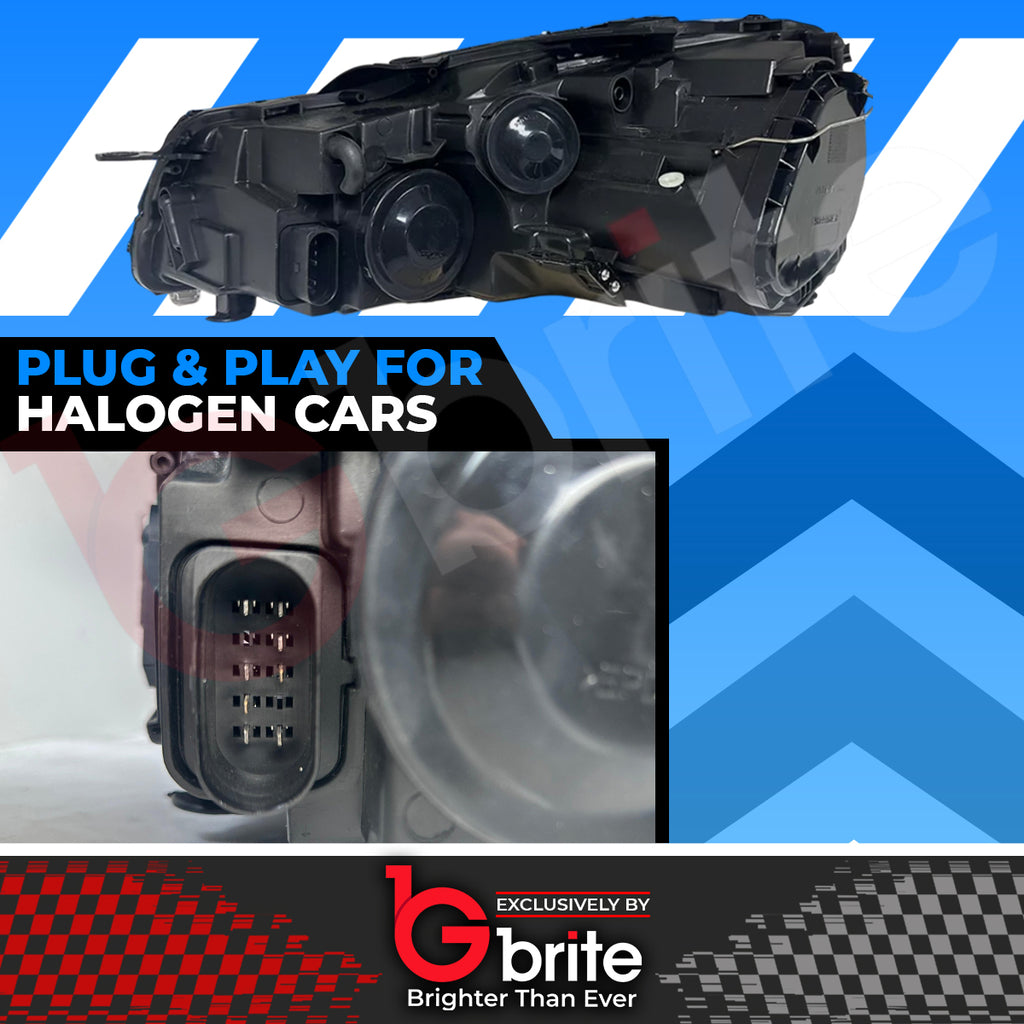 VW GOLF MK6 BI LED BLACK EDITION HEADLAMPS GTD R20 GTI WITH LED DRL LIGHTS