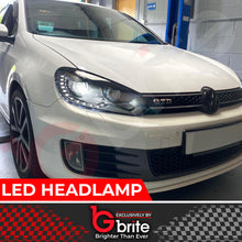 Load image into Gallery viewer, VW GOLF MK6 BI LED BLACK EDITION HEADLAMPS GTD R20 GTI WITH LED DRL LIGHTS