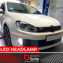 Load image into Gallery viewer, VW GOLF MK6 BI LED BLACK EDITION HEADLAMPS GTD R20 GTI WITH LED DRL LIGHTS