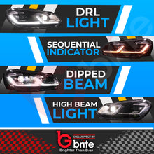 Load image into Gallery viewer, VW GOLF MK6 LED  Dynamic Sequential Headlamps in MK7.5 Look 2008-2012