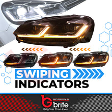 Load image into Gallery viewer, VW GOLF MK6 LED  Dynamic Sequential Headlamps in MK7.5 Look 2008-2012