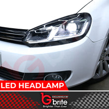 Load image into Gallery viewer, VW GOLF MK6 LED  Dynamic Sequential Headlamps in MK7.5 Look 2008-2012