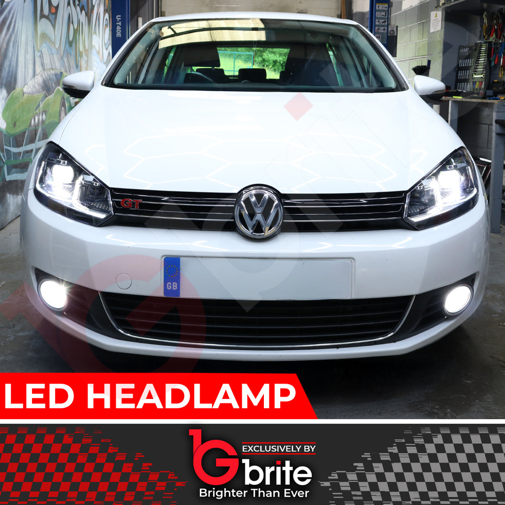 VW GOLF MK6 LED  Dynamic Sequential Headlamps in MK7.5 Look 2008-2012