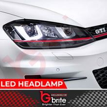 Load image into Gallery viewer, VW GOLF MK7 DRL BI XENON RED GTi STYLE DAYTIME RUNNING LIGHT SEQUENTIAL HEADLMAPS