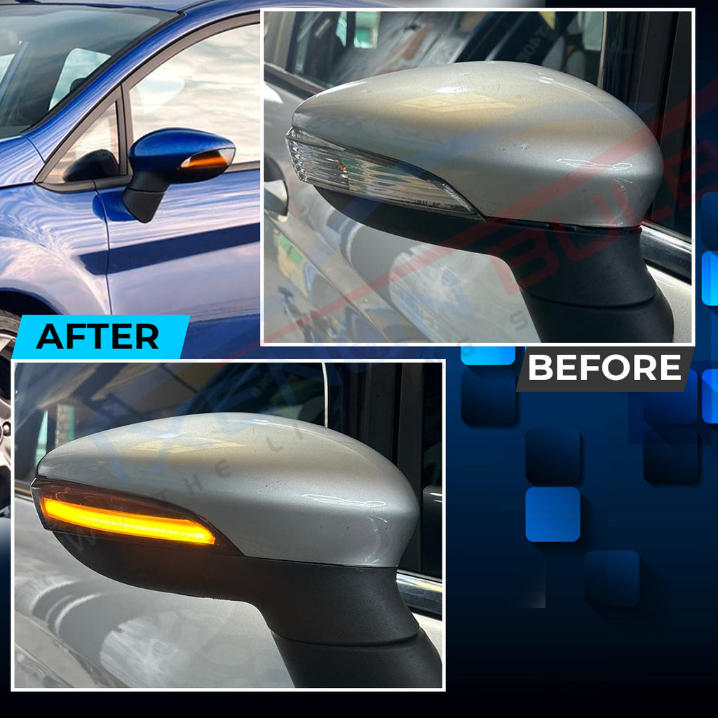 2x DYNAMIC LED WING MIRROR INDICATOR UNITS FOR FORD FIESTA MK7 MK7.5 ST & B-Max