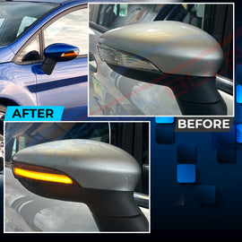 2x DYNAMIC LED WING MIRROR INDICATOR UNITS FOR FORD FIESTA MK7 MK7.5 ST & B-Max
