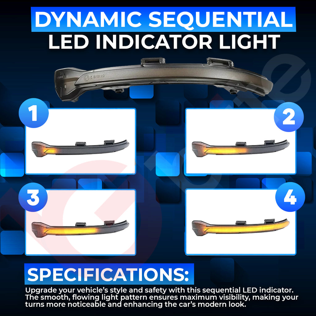 2x DYNAMIC LED WING MIRROR INDICATOR UNITS FOR VW GOLF MK7 7.5 R GTI GTD