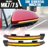 2x DYNAMIC LED WING MIRROR INDICATOR UNITS FOR VW GOLF MK7 7.5 R GTI GTD