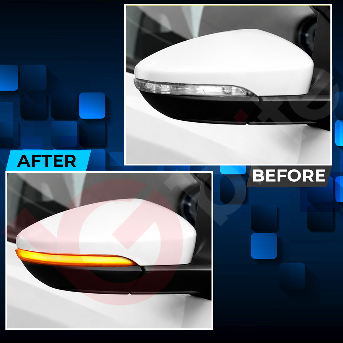 2x DYNAMIC LED WING MIRROR INDICATOR UNITS FOR VW GOLF MK6 GTI GTD R20