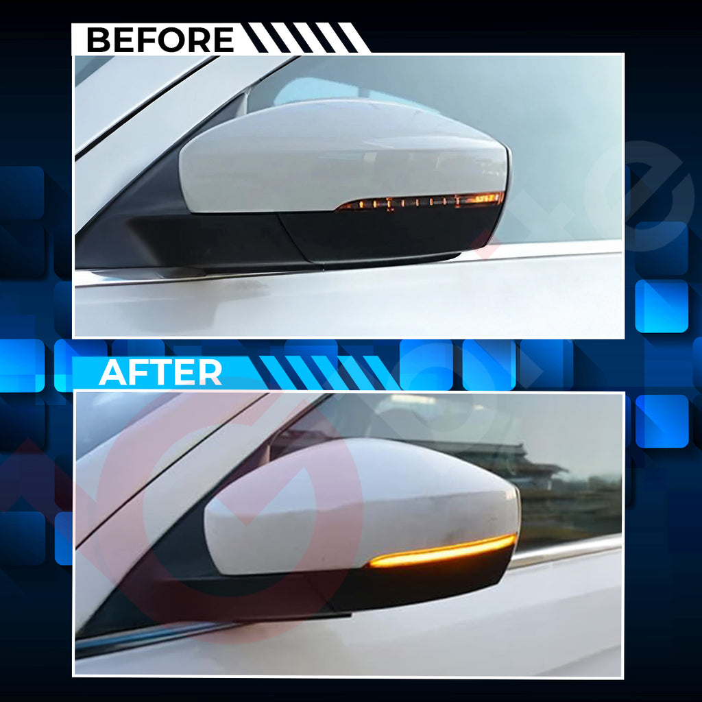 2x DYNAMIC LED WING MIRROR INDICATOR UNITS FOR VW JETTA VW POLO MK5 6R/C 09-17