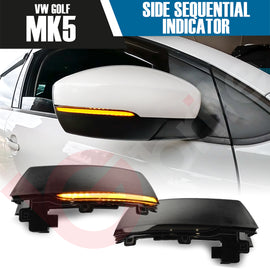 2x DYNAMIC LED WING MIRROR INDICATOR UNITS FOR VW JETTA VW POLO MK5 6R/C 09-17