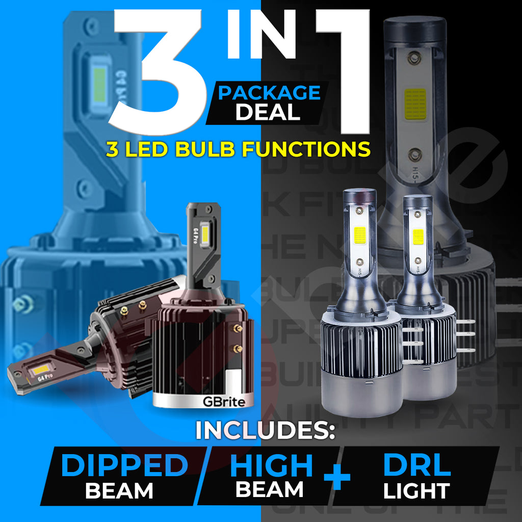 Gbrite Mercedes Vito W447 H7 H15 LED Headlight Bulb Kit 2014–2024