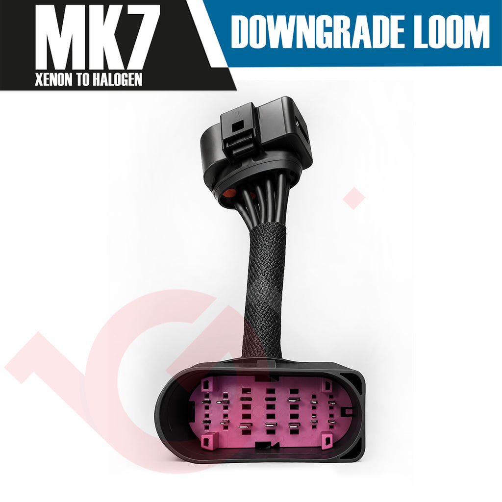 VW Golf MK7 BIXENON RETROFIT DOWNGRADE ADAPTER HARNESS LOOM XENON TO HALOGEN  2013–2016