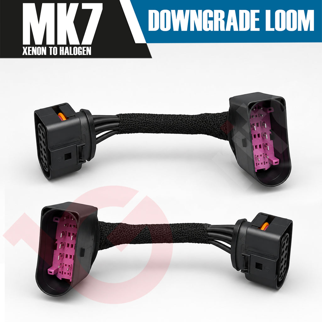 VW Golf MK7 BIXENON RETROFIT DOWNGRADE ADAPTER HARNESS LOOM XENON TO HALOGEN  2013–2016