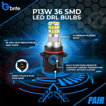 Load image into Gallery viewer, 2x P13W LED DRL BULBS 36 SMD XENON WHITE DAYTIME RUNNING LIGHTS FOR AUDI A4 B8
