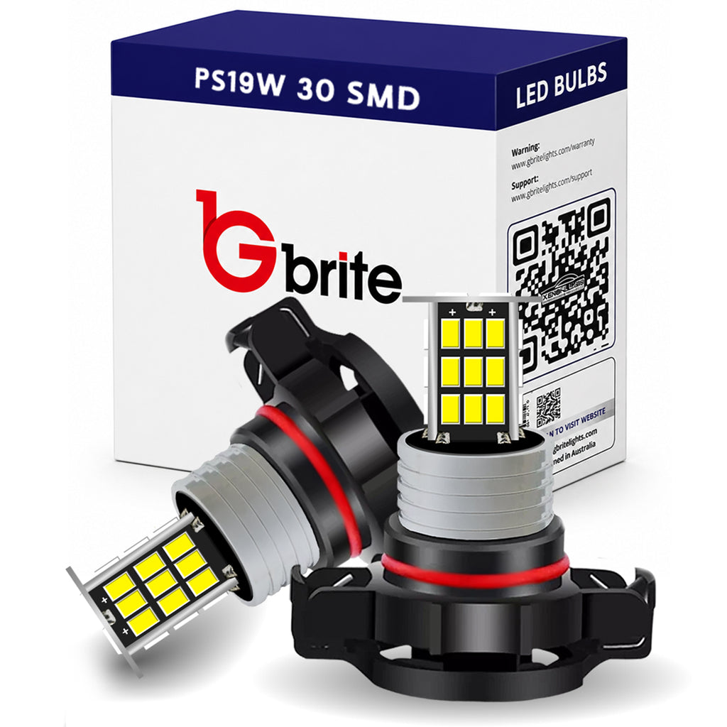 2x PS19W 36 SMD LED DRL BULBS 6000K WHITE CANBUS ERROR FREE PSX24W 5202 H16