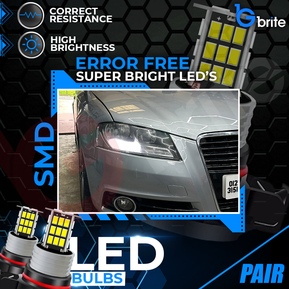 2x PS19W 36 SMD LED DRL BULBS 6000K WHITE CANBUS ERROR FREE PSX24W 5202 H16