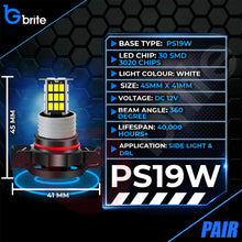 Load image into Gallery viewer, 2x PS19W 36 SMD LED DRL BULBS 6000K WHITE CANBUS ERROR FREE PSX24W 5202 H16