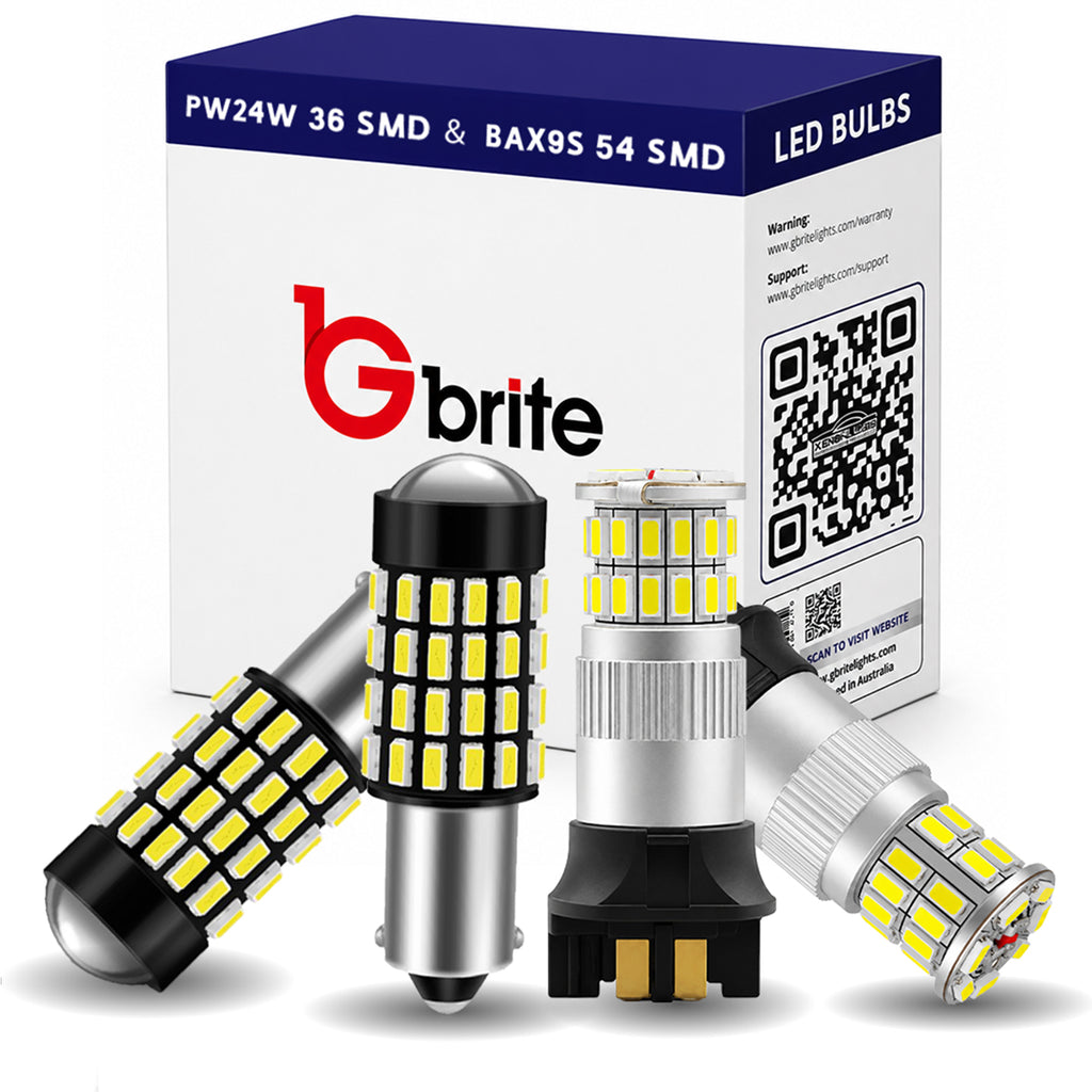 BMW 3 SERIES F30 F31 LED Sidelight & DRL Bulb Package – BAX9S 54 SMD & PW24W 36 SMD