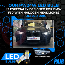 Load image into Gallery viewer, 2x  PW24W 36 SMD LED DRL DAYTIME RUNNING LIGHT WHITE BULBS FOR BMW 3 SERIES F30 PRE-LCI
