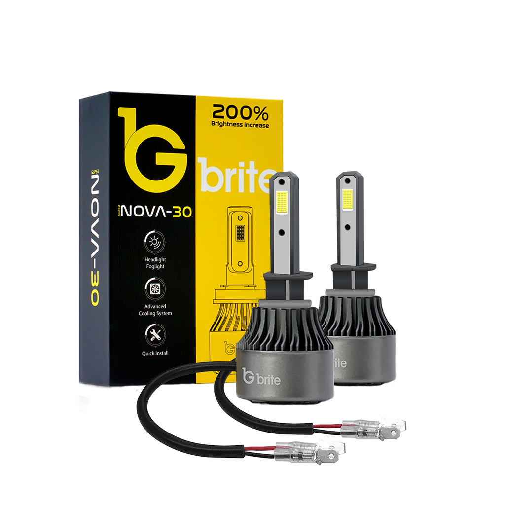 2x GBrite SUPER NOVA 30 LED HEADLIGHT & FOGLIGHT BULBS 72W 6000K XENON WHITE CANBUS