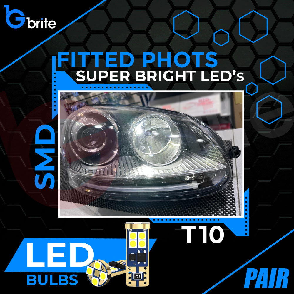 2x T10 501 W5W 12 SMD LED SIDE LIGHT BULBS ERROR FREE CANBUS