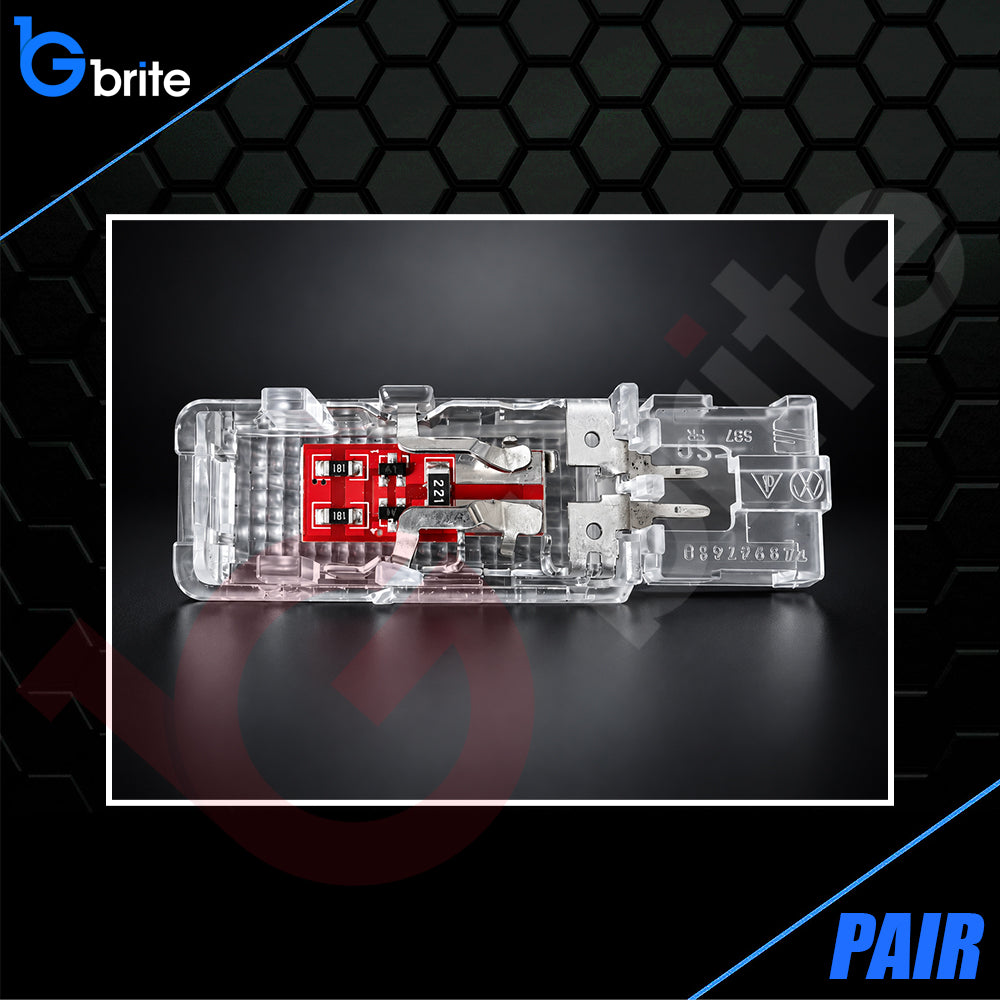 2x T10 501 LED Interior Bulbs 3 LED One-Sided 6000K Xenon White