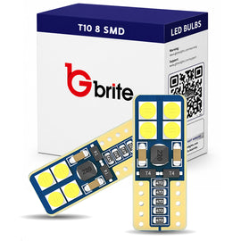 2x T10 501 W5W 8 SMD LED SIDE LIGHT BULBS ERROR FREE CANBUS