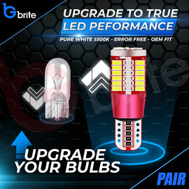 2x T10 501 W5W 57 SMD LED SIDE LIGHT BULBS ERROR FREE CANBUS
