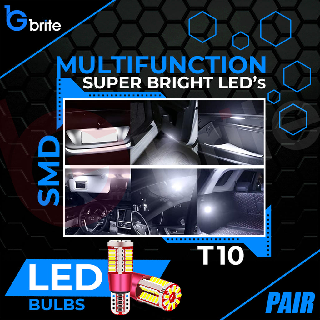 2x T10 501 W5W 57 SMD LED SIDE LIGHT BULBS ERROR FREE CANBUS