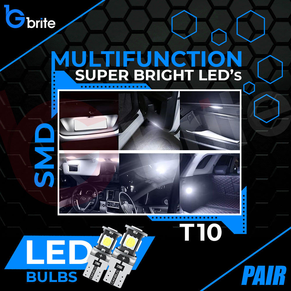 2x T10 501 W5W 57 SMD LED SIDE LIGHT BULBS ERROR FREE CANBUS
