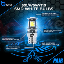 Load image into Gallery viewer, 2x T10 501 W5W 57 SMD LED SIDE LIGHT BULBS ERROR FREE CANBUS