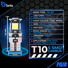 Load image into Gallery viewer, 2x T10 501 W5W 57 SMD LED SIDE LIGHT BULBS ERROR FREE CANBUS