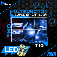 Load image into Gallery viewer, 2x T10 501 W5W 8x 3030 SMD PURE BLUE LED BULBS CANBUS INTERIOR LIGHTING UPGRADE