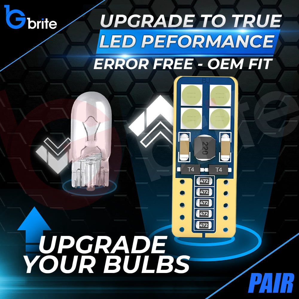 2x T10 501 W5W 8x 3030 SMD PURE BLUE LED BULBS CANBUS INTERIOR LIGHTING UPGRADE