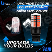 Load image into Gallery viewer, 2x T20 7440 W21W 144 SMD LED RED REAR FOGLIGHT TAIL LIGHT BULBS CANBUS ERROR FREE