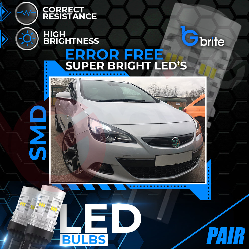 2x T20 7443 W21/5W 14 SMD LED DRL BULBS FOR VW CADDY MK4 UPGRADE XENON WHITE REPLACEMENT BULBS