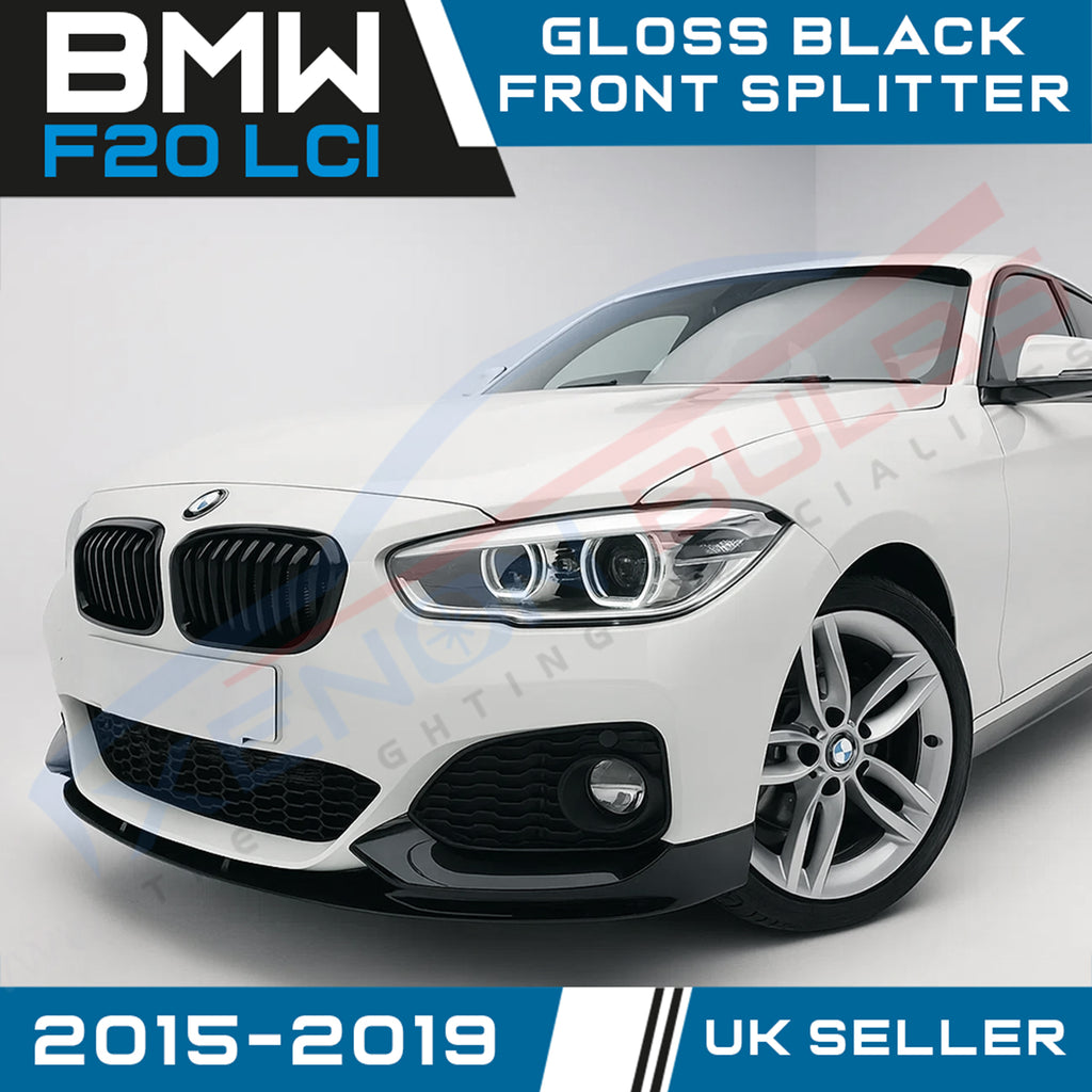 BMW 1 SERIES F20 LCI GLOSS BLACK FRONT SPLITTER LIP M PERFORMANCE