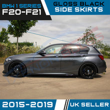 Load image into Gallery viewer, BMW 1 SERIES F20 LCI GLOSS BLACK SIDE SKIRTS EXTENSION M PERFORMANCE