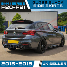 Load image into Gallery viewer, BMW 1 SERIES F20 LCI GLOSS BLACK SIDE SKIRTS EXTENSION M PERFORMANCE