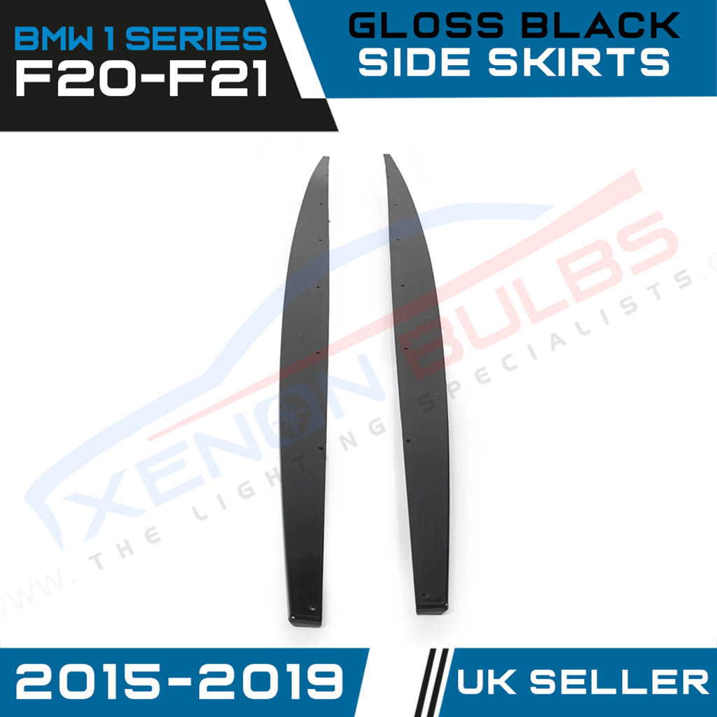 BMW 1 SERIES F20 LCI GLOSS BLACK SIDE SKIRTS EXTENSION M PERFORMANCE