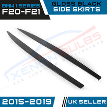 Load image into Gallery viewer, BMW 1 SERIES F20 LCI GLOSS BLACK SIDE SKIRTS EXTENSION M PERFORMANCE
