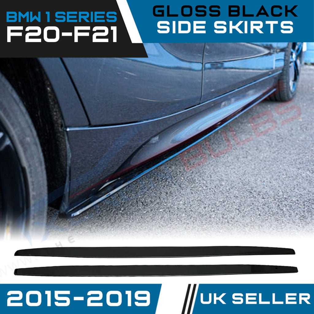 BMW 1 SERIES F20 LCI GLOSS BLACK SIDE SKIRTS EXTENSION M PERFORMANCE