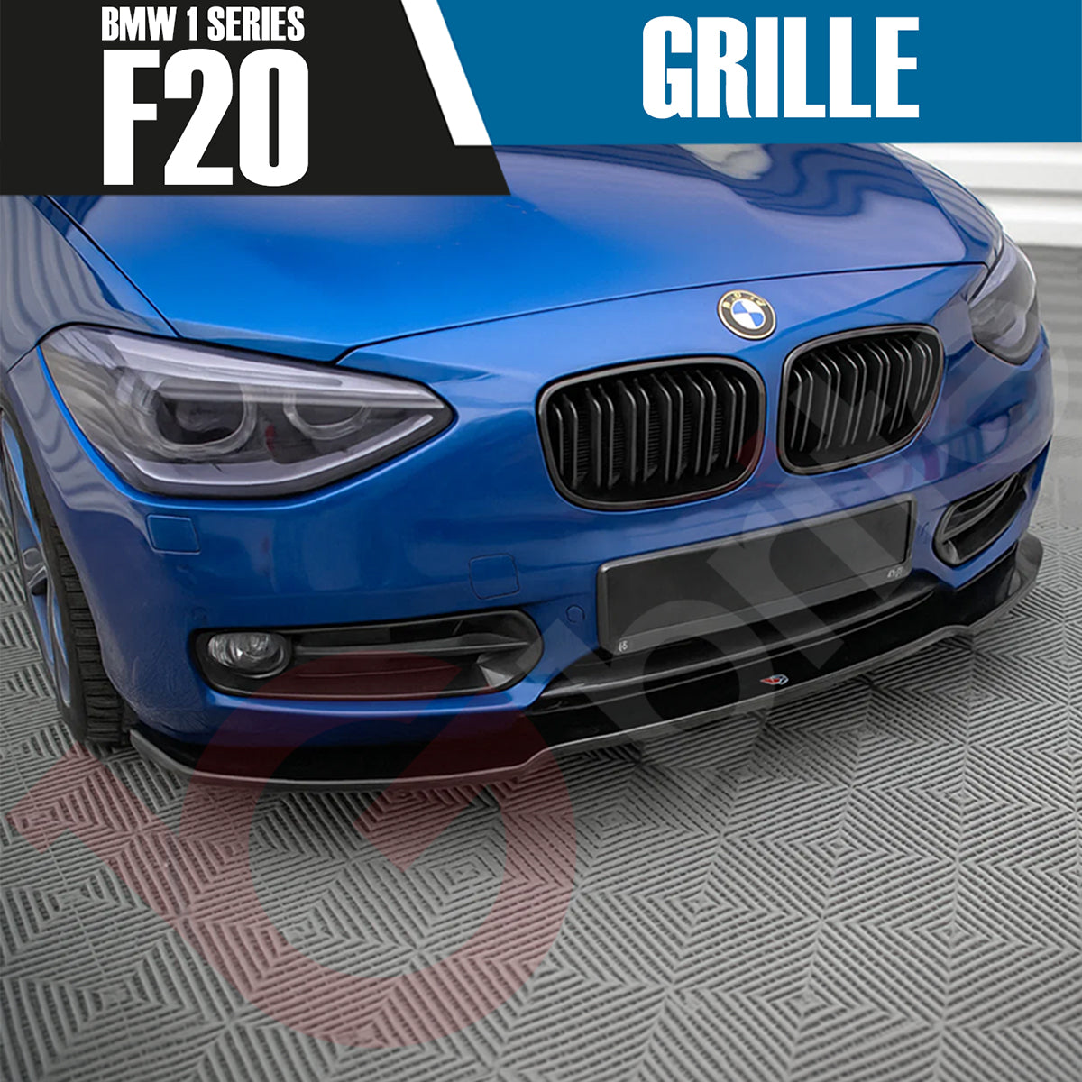 BMW 10 SERIES F20 F21 PRE-LCI 2010-2014 GLOSS BLACK DOUBLE SLAT FRONT KIDNEY GRILLE