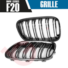Load image into Gallery viewer, BMW 10 SERIES F20 F21 PRE-LCI 2010-2014 GLOSS BLACK DOUBLE SLAT FRONT KIDNEY GRILLE