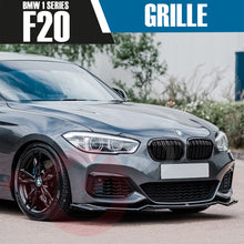 Load image into Gallery viewer, BMW 1 SERIES F20 F21 LCI 2015-2019 GLOSS BLACK DOUBLE SLAT FRONT KIDNEY GRILLE