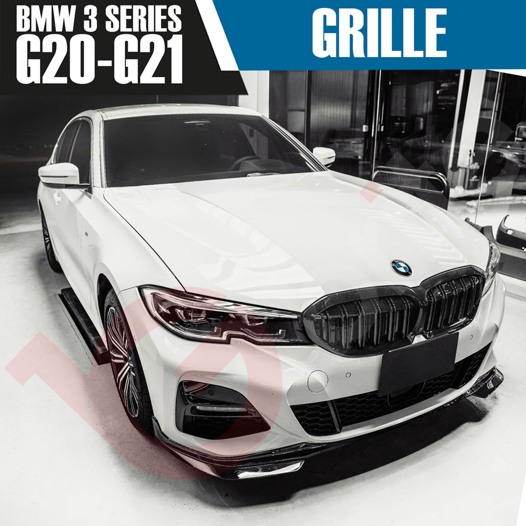 BMW 3 SERIES G20 G21 2019-2022 GLOSS BLACK M3 STYLE FRONT KIDNEY GRILLE